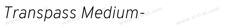 Transpass Medium字体转换
